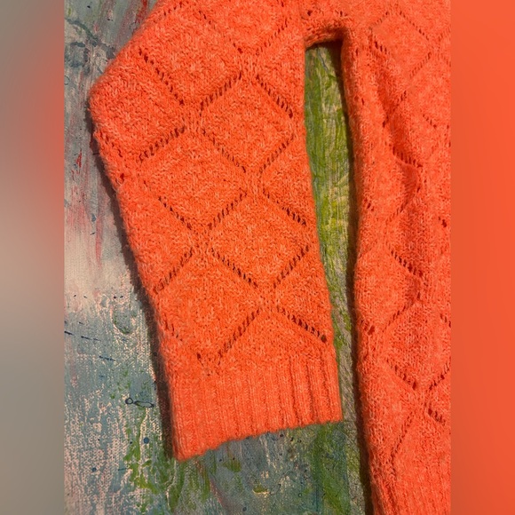 Dainty Hooligan Semi-Cropped Sweater - Neon Peach/Coral - Size M/L - Picture 7 of 10